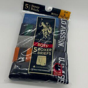Boys U.S. Polo Assn. Boxer Briefs 5-Pack Size Large (12/14) NEW